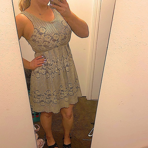 Free People Rocco Vintage Lace Mini Dress 6 - Picture 2 of 8